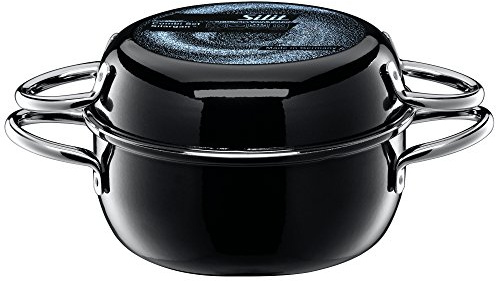 Silit CombiSet Topfset 2-teilig, Kochtopf mit Deckel als Pfanne, Silargan Funktionskeramik, Induktions Töpfe Set nickelfrei, schwarz