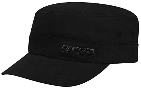 Kangol Flexfit Urban Army Cap Fullcap Armycap Military Damencap Herrencap Damen/Herren - mit Schirm, Hinten geschlossen, Schirm Sommer Frühling-Sommer Herbst-Winter - L/XL (58-61 cm) schwarz