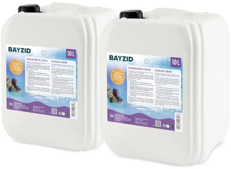 Höfer Chemie 2 x 10 L Pool Flockungsmittel flüssig BAYZID kristallklares | Poolwasser - einfache Anwendung + hocheffektive Wirkung gegen Trübungen