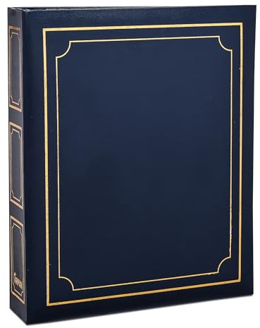 Arpan Fotoalbum, groß, selbstklebend, 40 Blatt/80 Seiten, blau, 28,5 x 23 x 5,5 cm