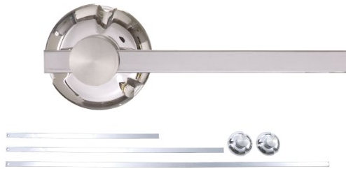 Wenko 2812100 Relingstange Basic Super-Loc - Befestigen ohne Bohren, Chrom, 40 cm lange Aufhängeleiste