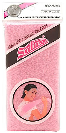 Salux Nylon Japanese Beauty Skin Bath Wash Cloth/Towel – Pink by