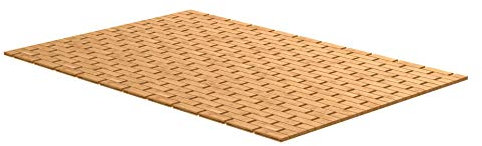 EISL TE-BA02 Bambusmatte Bad, Holz Badematte, Holzmatte fürs Badezimmer, Rutschfester Duschvorleger, Badvorleger für Dusche, Spa, Sauna, 70 x 50cm, braun