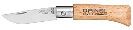 OPINEL Messer Nr. 2 Tradition Edelstahl – Griff 4,5 cm Buchenholz