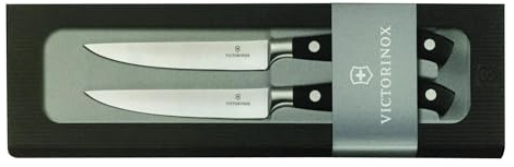 Victorinox Grand Maître Juego De Cuchillos Para Bistec, 2 Piezas, Filo Normal Recto, 12 cm, Acero Inoxidable, Apto para lavavajillas