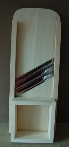 MS-Steinzeug Krautschneider 65 x 24 cm 3 Messer, Holz, Edelstahl, Funktional, Holzplaner