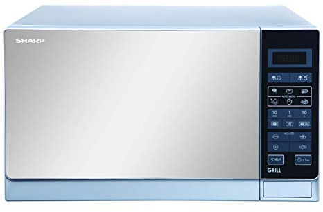 Sharp R-75MT(S) 900-Watt Microwave Oven with Grill, 220-volt (Not for USA), 25-Liter, Silver
