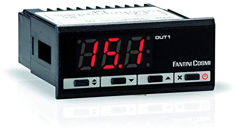 Fantini Cosmi L02BI1A Termostato On/Off, P.I.D. a 1 Uscita, 12 V, Nero