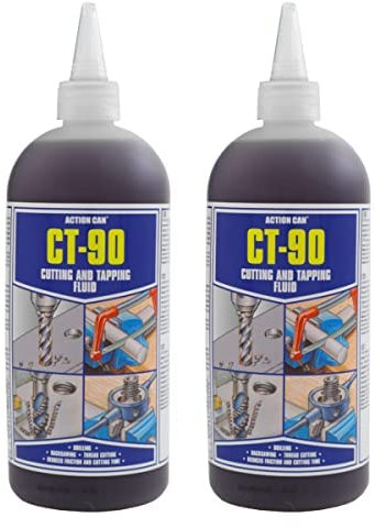 NECALON Cutting Oil (Pack of 2) - 500ml Bottle, Graphite, Metalworking Fluid - Drilling, Hacksawing, Thread Cutting Liquid, Prevent Corrosion, 1kg