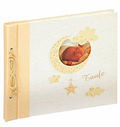 walther design Fotoalbum creme zur Taufe mit Ausstanzung und Prägung, Baby Bambini MT-114