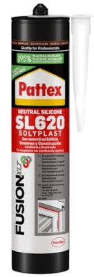 Pattex Sigillante Silicone SL 620 Serramenti ed Edilizia, Resiste alle Muffe, agli Agenti Atmosferici, ad Acidi e Basi Diluiti, ai Raggi UV, Certificato ISO 11600, Marrone RAL 8014, Cartuccia da 300ml