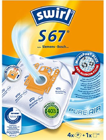 Swirl M 40 MicroPor® Plus für Miele und Hoover Staubsauger / S 67 MicroPor® Plus Staubsaugerbeutel Siemens Bosch Privileg... (S67, 4x 4er Pack)