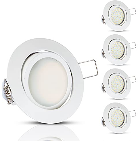 TEVEA Ultra Flach DIMMBAR Einbaustrahler - 4W 230V LED Module austauschbar- Einbauspots - Einbauleuchten