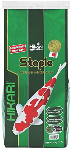 Hikari Staple Fish Food for Koi and Other Pond Fishes, Mini Pellets, 11 lb. (5 kg)