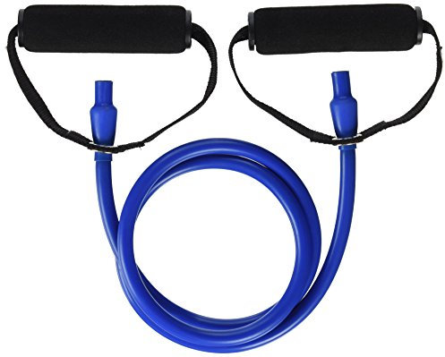 DITTMANN Body Tube Deluxe Fitnessband Expander blau/extra stark Schaumstoffgriff