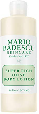 Mario Badescu Super Rich Olive Body Lotion for Dry Skin, Non-Greasy and Creamy Moisturizer Infused with Olive Oil, Ideal for All Skin Types, 16 Fl Oz