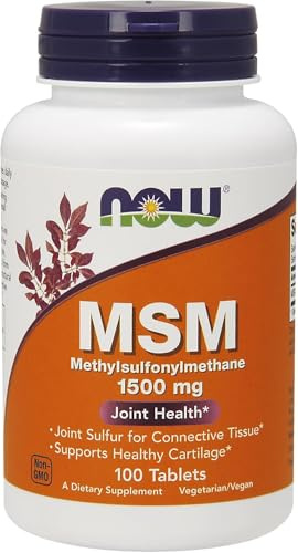 MSM, Methylsulphonylmethane, 1500 mg, 200 comprimés - Now Foods