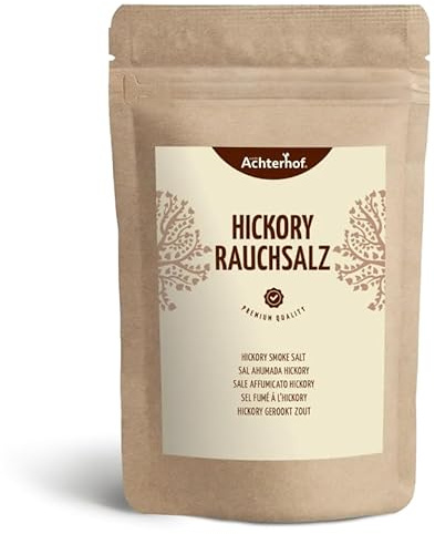 Sal ahumada de nogal americano 1000g | con exquisito aroma a humo | ideal para salsas, marinadas, o para preparar asados o carne a la parrilla | vom Achterhof
