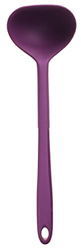Kochblume Schöpfkelle L | Premium-Silikon & BPA frei| Hitzebeständig | Spülmaschinenfest | 30cm | Farbe: lila