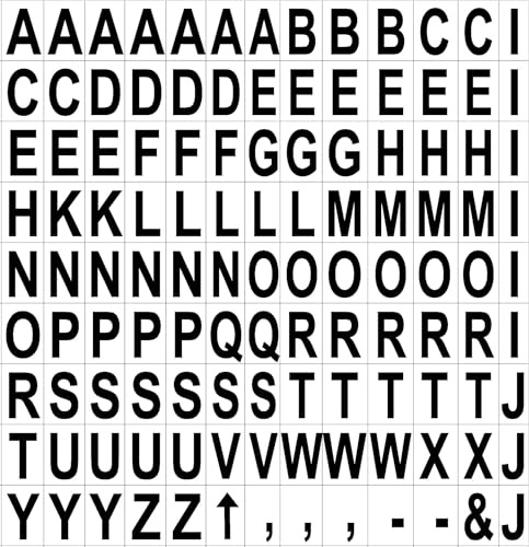 MasterVision Interchangeable Magnetic Board Accessories, Letters, Black, 0,75 h, 120 Pieces