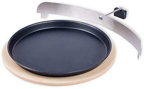 MOESTA-BBQ 10176 - Juego de 3 accesorios para pizza (3 unidades, con piedra para pizza, banda para pizza y bandeja para pizza)