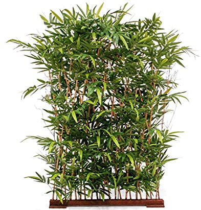 kunstpflanzen-discount.com Künstliche Bambushecke 180 x 120cm mit 3200 Blätter UV-Schutz/Sonnenschutz - Künstlicher Bambussichtschutz Bambuspflanze für Drinnen und Draußen
