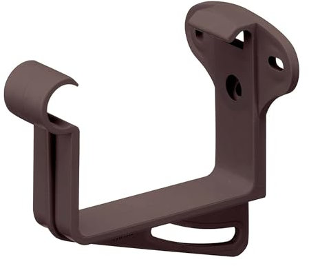 INEFA Stirnbretthalter, Rinnenhalter kastenförmig NW68 / 68mm Dunkelbraun Dachrinnenhalter aus PVC-U Kunststoff für Kastenrinnen, Made in Germany