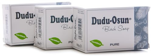 Dudu-Osun Pure (parfümfrei) - Schwarze Seife aus Afrika (3 x 150 g)