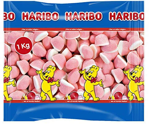 Haribo Besitos Nata - Fresa (1 kg)