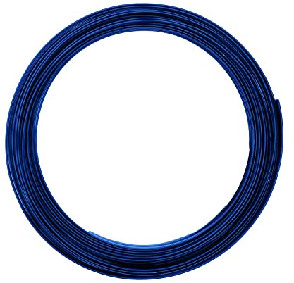 Vaessen Creative 24235-011 Aludraht Flach Schmuck, Biegsam, Aluminium, königlich blau, 5 x 1 mm x 5 m