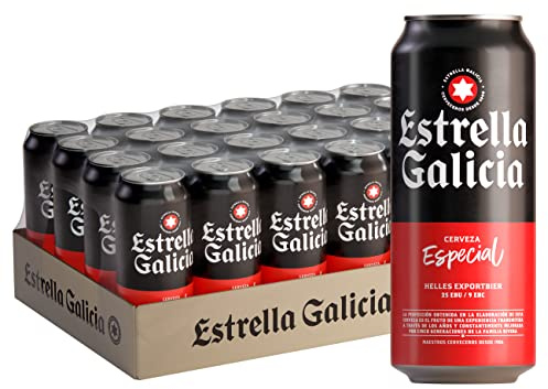 Estrella Galicia - Especial, Cerveza Lager, 24 Latas x 50 cl