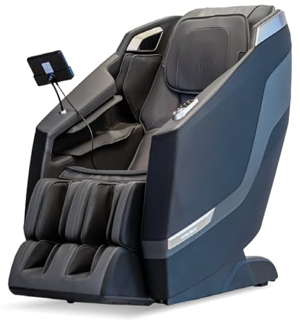 GLOBAL RELAX | Karma Sillón de Masaje 2D I Negro | 16 programas Masaje Auto + 4 programas manuales | Presoterapia I Gravedad Cero I Termoterapia I Reflexoterapia en pies | Sonido 3D | Bluetooth