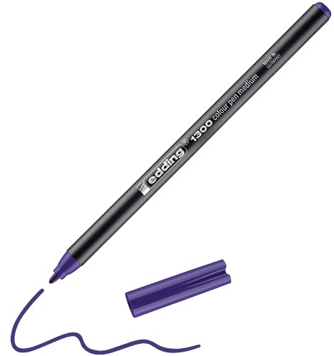 edding 1300 Fasermaler medium - lila - 1 Stift - Rundspitze 2 mm - Filzstift zum Zeichnen und Schreiben - Filzstift für Schule, Mandala, Bullet Journal