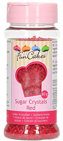 FunCakes G42620 Bunter Zucker Rot 80 g