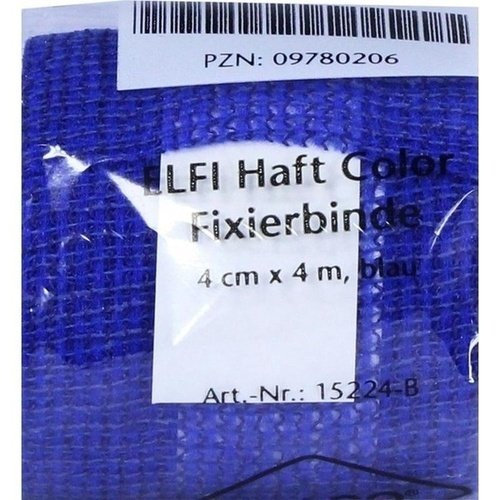 DRACOELFI haft color Fixierbinde 4mx4cm blau 1 St