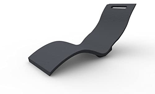 Chaise Longue colore Antracite da terra ARKEMA S010-7016 Sedia sdraio realizzata in polietilene ad alta densità con superficie effetto pietra Lettino prendisole Resiste agli UV, alla salsedine e al calcare Ergonomica leggera e facilmente igenizzabile