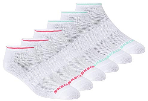 Skechers damstrumpor (förpackning med 6), Rosa/grön, 42-44.5 EU