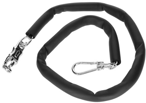 Kerbl 321414 Chaîne d'attache recouverte de plastique avec mousqueton anti-panique et mousqueton 50 cm