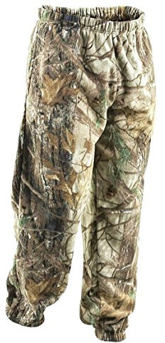 Mens Thick Fleece Camouflage Camo Tracksuit Bottoms Closed Hem Cargo Combat Style Jogging Gym Casual Trouser Jungle Print (Large)