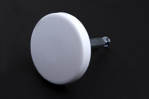 1 Knopf für Drehstangenschloss Drehstangenknopf Kunststoff/Metall weiss Durchmesser 54mm