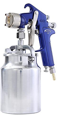 ORAZIO Air Paint Spray Gun, 1000ml Capacity 1.8mm Copper Nozzle Professional Quality Heavy Duty High Pressure Large Volume Suction Feed Cars Trucks Furniture Painting Gun 221261A