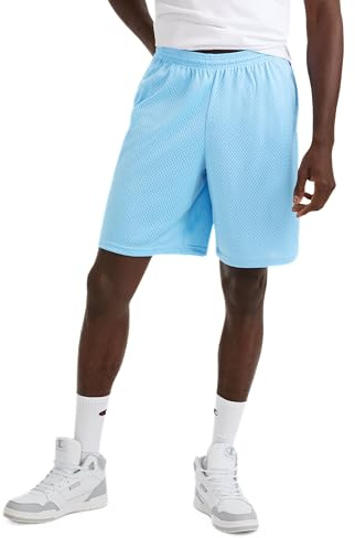 Champion Herren Shorts Lange Netz-shorts mit Taschen, Swiss Blue, L