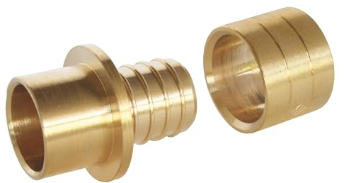 SOMATHERM FOR YOU - Gerade Verschraubung für PER-Rohr mit Gleitstück Ø25 - zum Löten Kupfer Ø22, Ermöglicht die Verbindung eines PER-Rohrs Ø25 mit einem Kupferrohr Ø22.