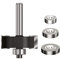 ENT 16710 Fraise à feuillurer Jeu Carbure, Queue (S) 12 mm, Diamètre (D) 34,9 mm, NL 12,7 mm, SL 40 mm, avec roulement
