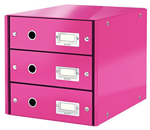 Leitz, Schubladenbox, Pink, 3 Schubladen, A4, Click & Store, 60480023