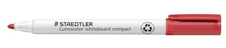 Staedtler Lumocolor kompakt 341–2 whiteboard-markör – (paket med 10) Pack of 10 Röd
