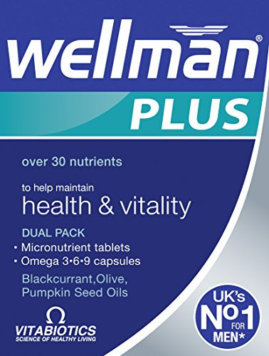 Wellman Plus Multivitamin Tablets. UK's No.1 for Men. Comprehensive Multivitamin Formula with Vitamin D, Omega 3-6-9 and Micronut Nurients. by Vitabiotics