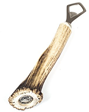 Almbock Trachtenmesser und Hirschhorn-Flaschenöffner - Jagdmesser mit Gamskrucke, REH-Krone oder Hirschhorn-Griff mit Bayernwappen, Grandl oder Wildschein-Kappe