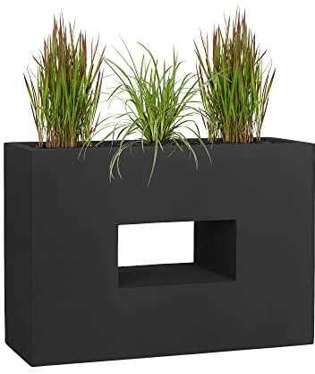 Pflanzwerk® Maceta Vista Antracita 52x75x27cm *Resistente a Las heladas* *Protección UV* *Calidad Europeo*