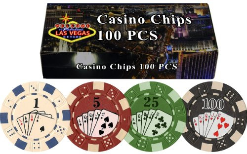 DA VINCI Pokerchips in Las Vegas-Geschenkbox, 11,5 g, 100 Stück